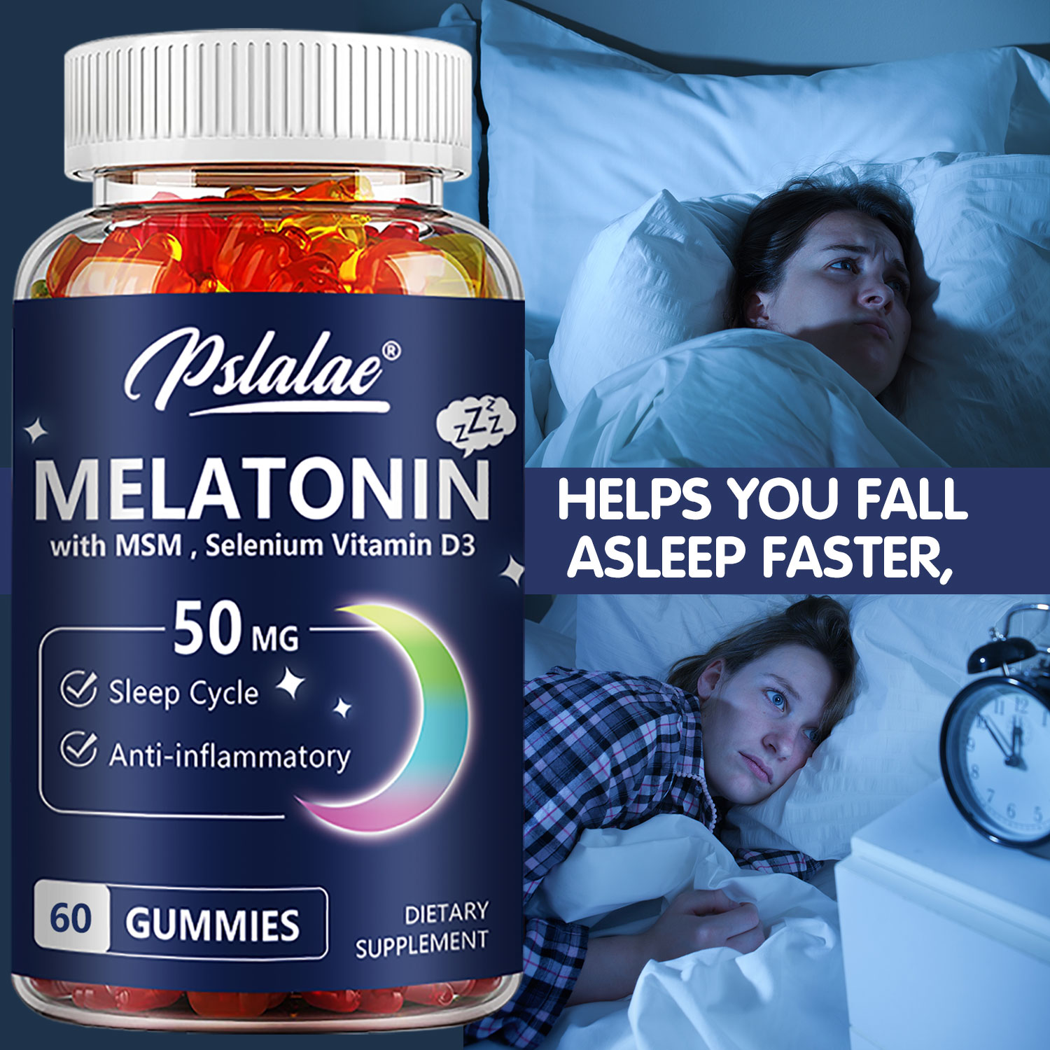 Melatonin Sleep Gummy - Melatonin Gummies - Sleep Aid, Improve