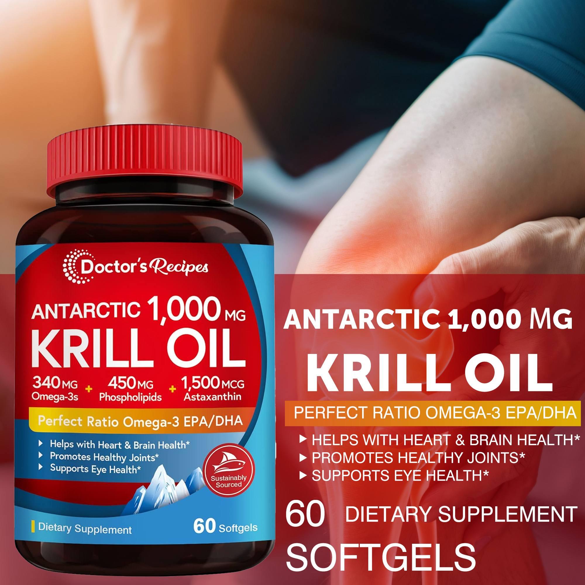 Antarctic Krill Oil Supplement - Krill Oil Supplement reseña y precio