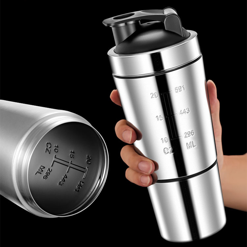 Stainless Steel Protein Shaker - Nutrition Fitness reseña y precio