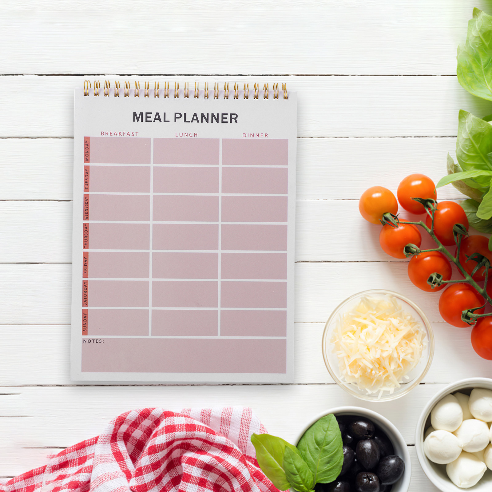 Weekly Meal Planner Notebook S - Nutrition Fitness reseña y precio
