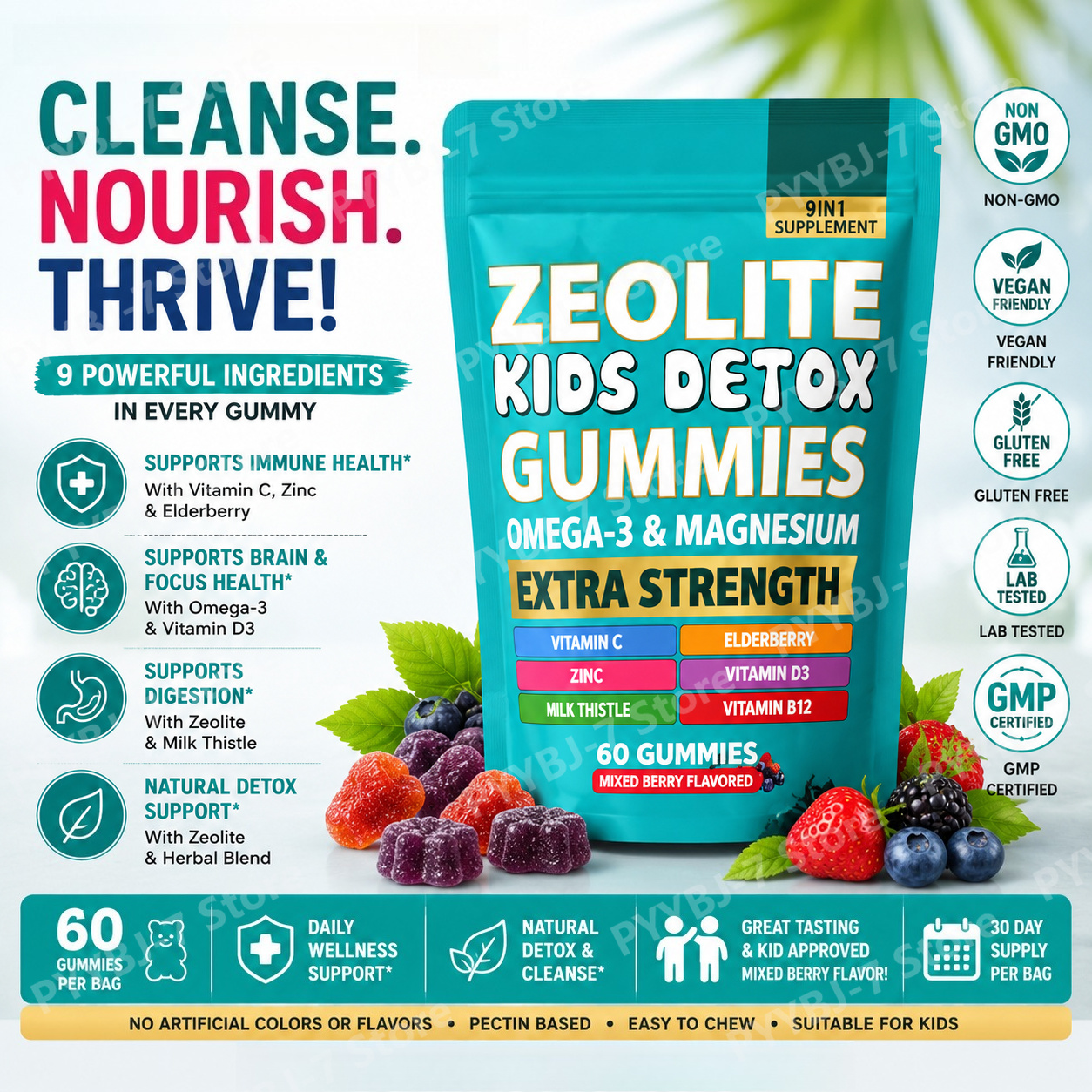 Kids Omega 3 Magnesium Gummies - Nutrition Zinc reseña y precio