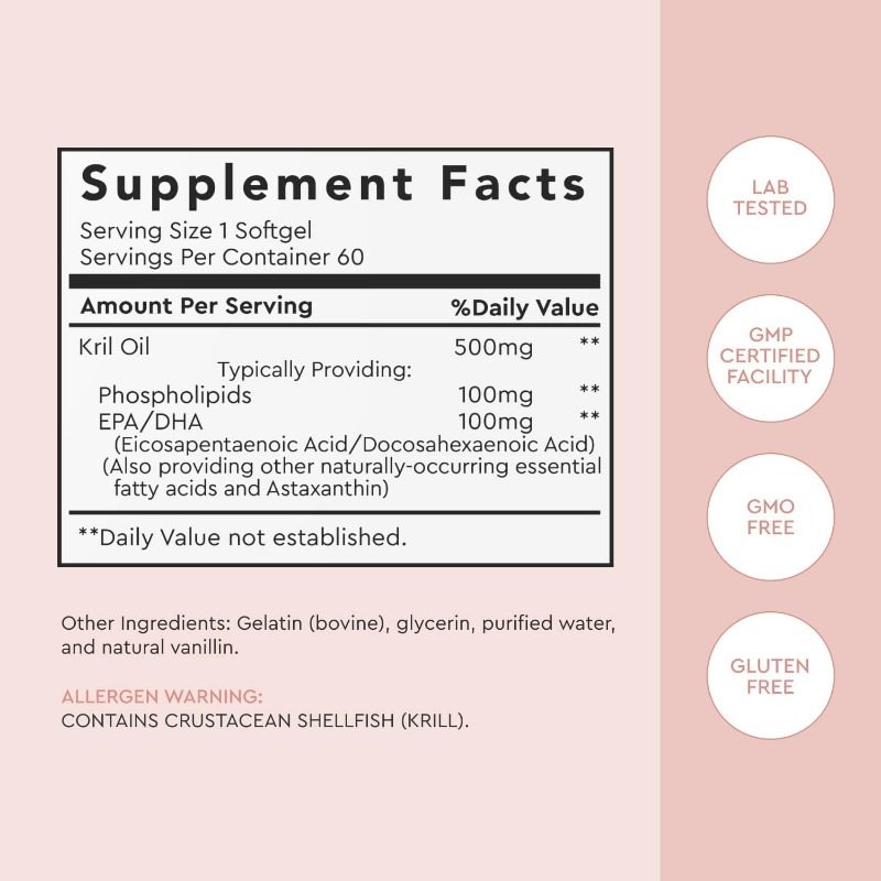 Antarctic Krill Oil 500mg Phos - Krill Oil Supplement reseña y precio