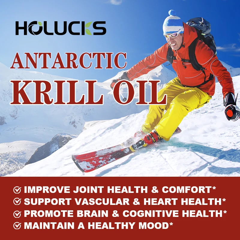 HOLUCKS Pure Krill Oil Supplem - Krill Oil Supplement reseña y precio