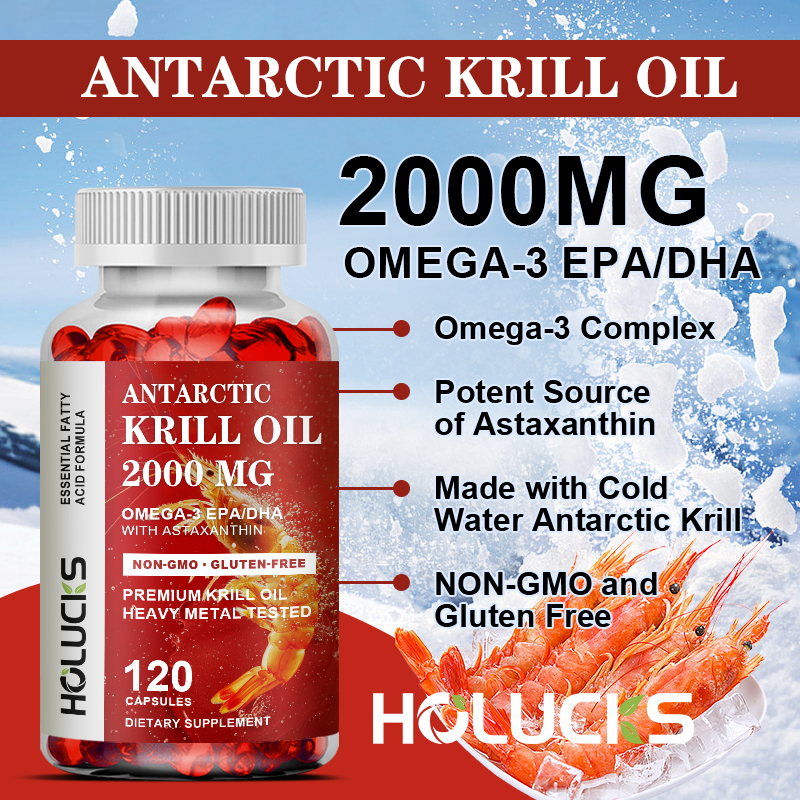 HOLUCKS Pure Krill Oil Supplem - Krill Oil Supplement reseña y precio