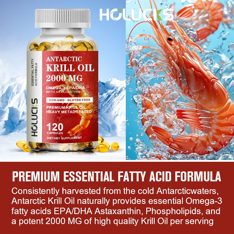 HOLUCKS Pure Krill Oil Supplem - Krill Oil Supplement reseña y precio