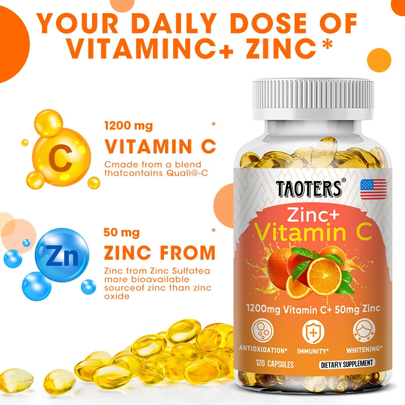Taoters Vitamin C + Zinc Suppl - Nutrition Zinc reseña y precio