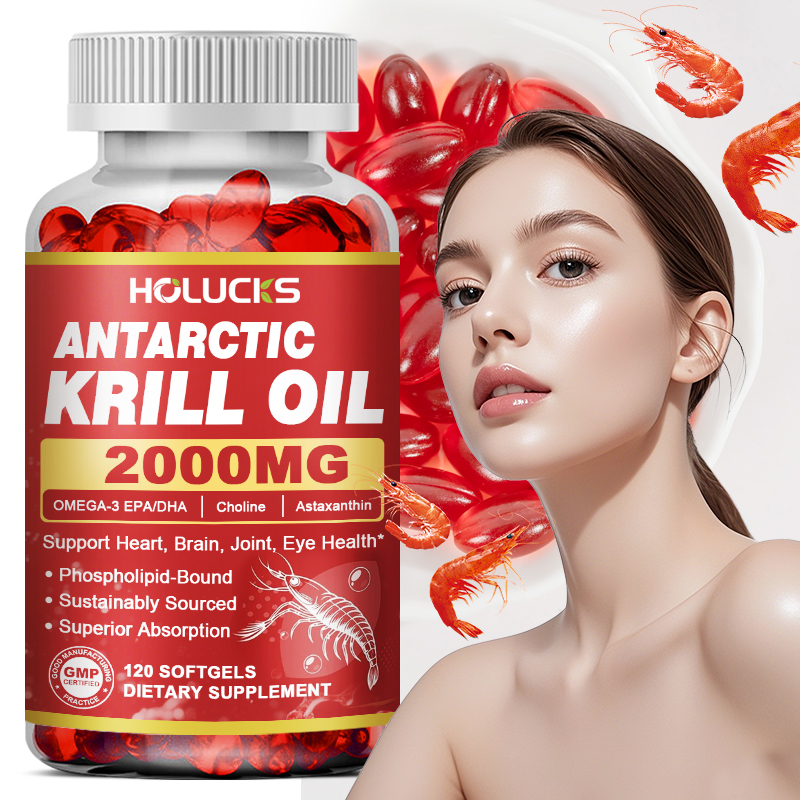 HOLUCKS Antarctic Krill Oil Su - Krill Oil Supplement reseña y precio