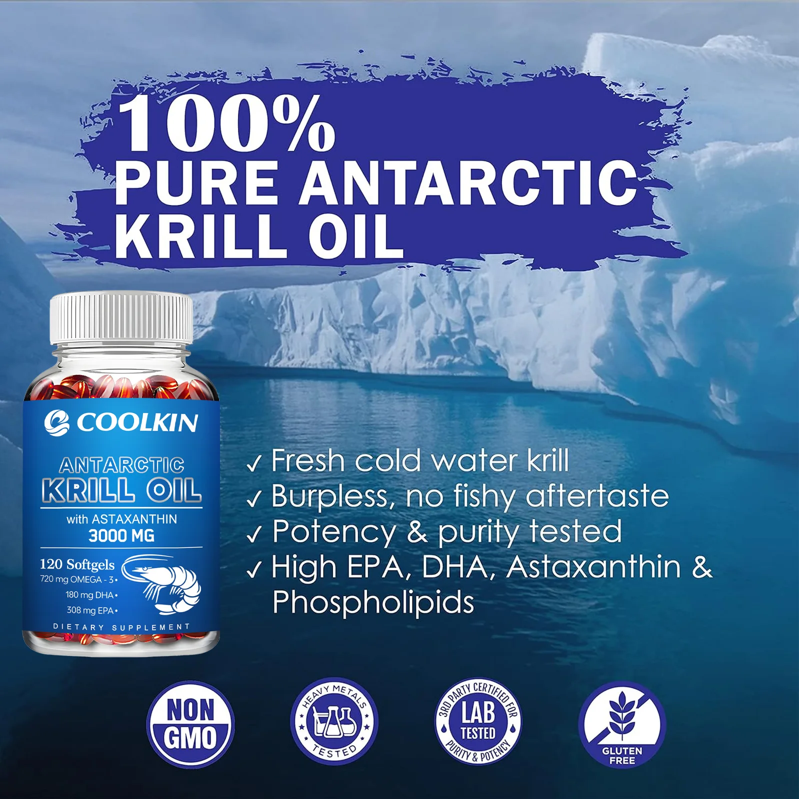 Antarctic Krill Oil Supplement - Krill Oil Supplement reseña y precio