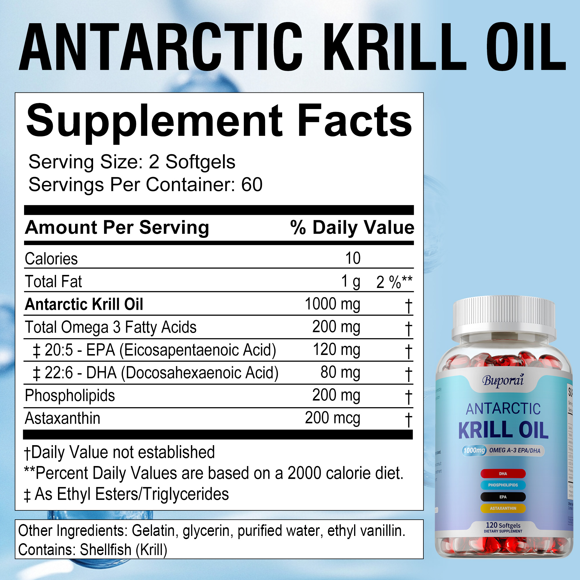 Antarctic Krill Oil Supplement - Krill Oil Supplement reseña y precio