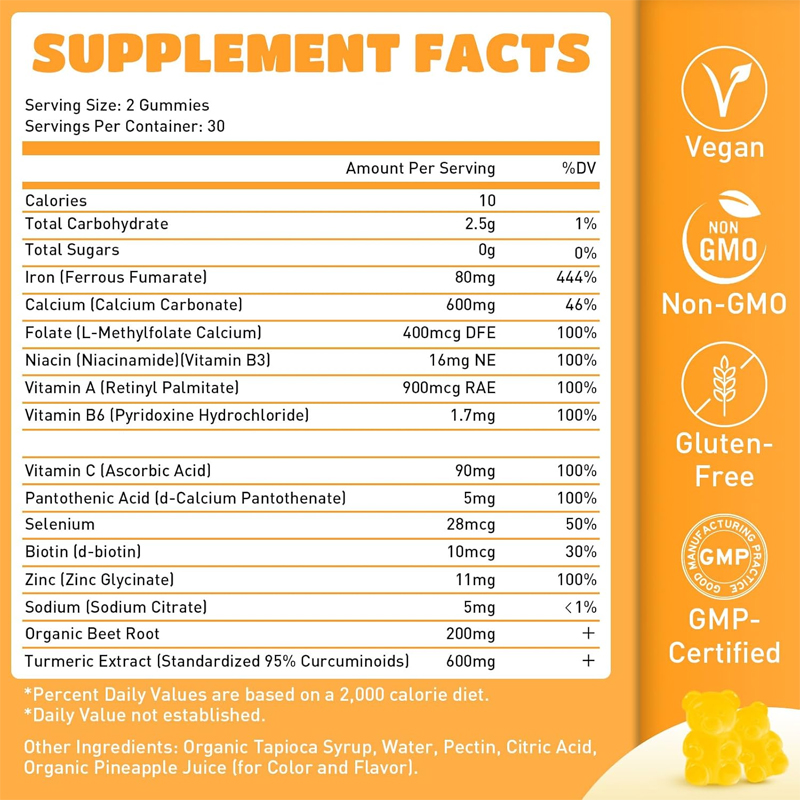 Pure Vegetarian Iron Supplemen - Nutrition Zinc reseña y precio