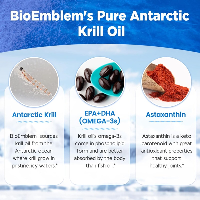 Antarctic krill oil supplement - Krill Oil Supplement reseña y precio