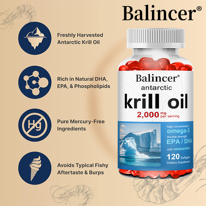Antarctic Krill Oil 2000mg Sup - Krill Oil Supplement reseña y precio