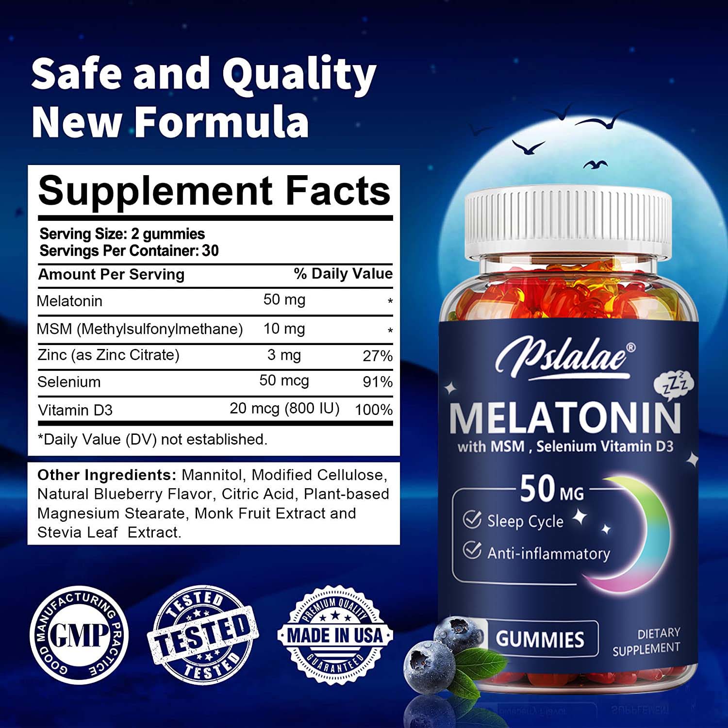 Melatonin Gummies 50mg - Anxie - Melatonin Sleep Gummy reseña y precio